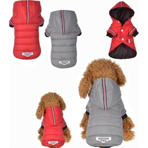 New Fashion Letter Pet Autumn Winter Warm Dog Down Soft Cotton Chihuahua Dog Clothes Dog Coat Jacket for Small Medium Dogs