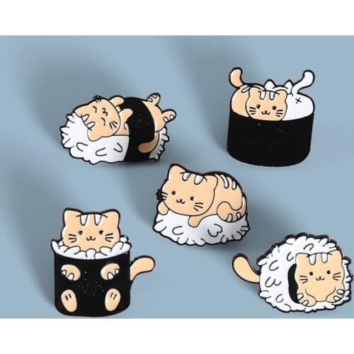 New cartoon animal alloy jewelry cute and cute teacup blanket cat shape paint brooch