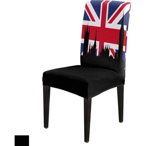 Dining Chair Covers British Flag Silhouette Big Ben Chair Cover Spandex Elastic Chair Cover Hotel Wedding Supplies