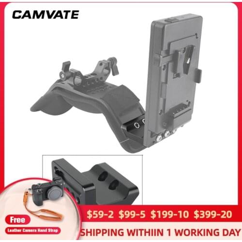 CAMVATE Right-angle Connecting Plate Extension Gadget With 1/4" Mounting Points & Groove For DSLR Camera Shoulder Pad Mounting