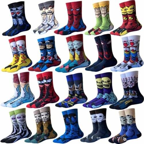 Hot Sale High quanity Marvel Anime Socks Mens Women funny socks personality Fashion mens long socks cartoon skarpety socks