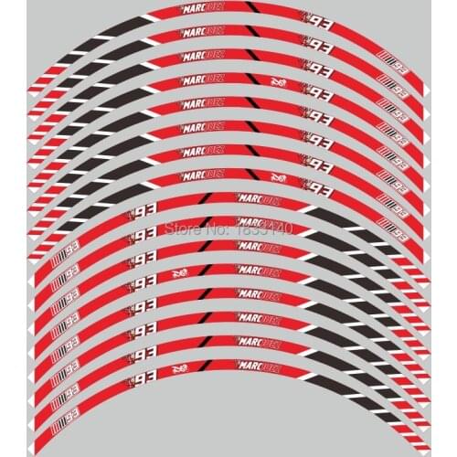 Reflective Stickers motorcycle wheel decals stickers rim stripes Laminated Fits All 17-18" motorcycle wheel stickers