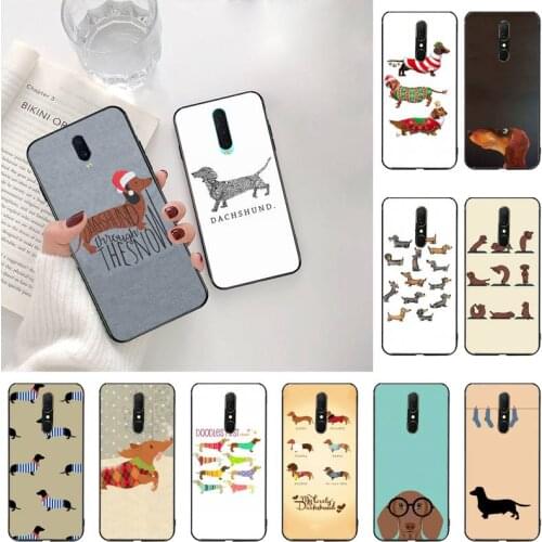 Dachshund Teckel Dackel Dog poster TPU Soft Silicone Phone Case Cover For Oppo A5 A9 2020 Reno2 z Renoace 3pro Realme5Pro