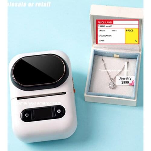 Thermal label printer jewelry milk tea supermarket shelf label price tag wireless bluetooth adhesive barcode handheld printer