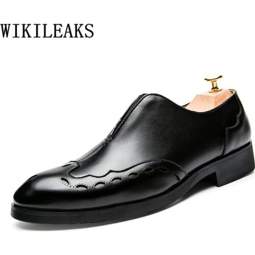 Designer Shoes Men Formal Patent Leather Official Shoes Men Elegant Italian Brand Party Shoes For Men Dress Wedding 2020 Bona