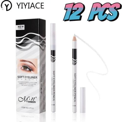 YIYIACE White Glitter Eyeliner Eyeshadow Eye Make Up Super Waterproof Long Lasting Eye Liner Easy to Wear Eyes Makeup Cosmetics