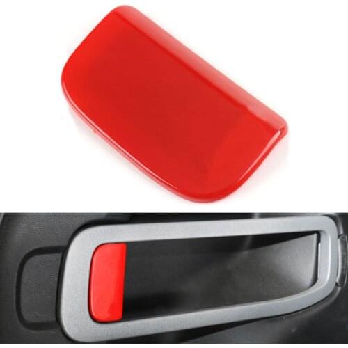 1PC Interior Red Rear Storage Box Handle Frame Cover Trim Sequins Sticker ABS Fit For Jeep Cherokee 2014 2015 2016