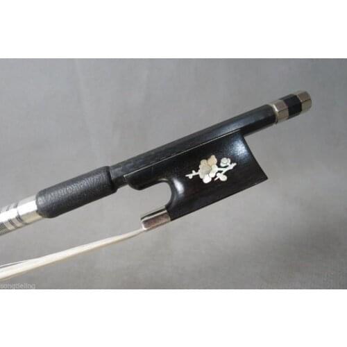 1Pcs Strong plaid Carbon fiber violin bow 4/4,Copper mounted #5881