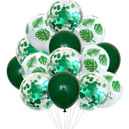 10pcs of animal jungle palm leaf balloon flamingo digital balloon latex balloon birthday party baby shower party decorations