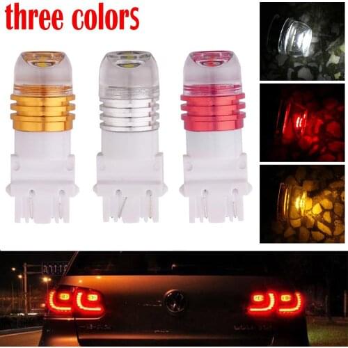 2Pcs Red 7443 5630 3 LED Bulb Car Turn Brake Reverse Strobe Light Lamp Bulb DC 12V