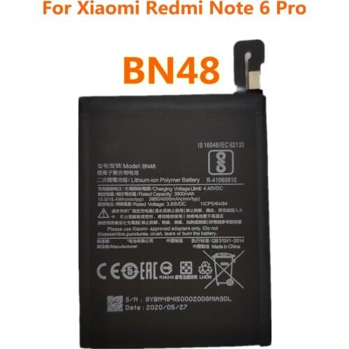 Phone Battery BN48 4000mAh High Capacity High Quality Replacement Battery for Xiaomi Redmi Note 6 Pro