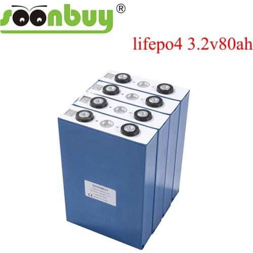 4PCS Grade A 3.2V 80Ah lifepo4 battery 2020 NEW CALB 4S 12v80ah cells not 100Ah 120AH for pack EV Marine RV Golf EU TAX FREE