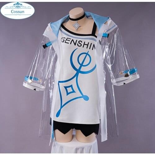 Anime! Genshin Impact Lumine Game Suit Scenic Spot Linkage Tide Clothing Uniform Cosplay Costume Halloween Party Outfit Women
