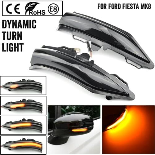 Rearview Car Side Wing Mirror LED Turn Signal Light For Ford Fiesta ST Line MK8 2018 2019 Flasher Dynamic Indicator Blinker