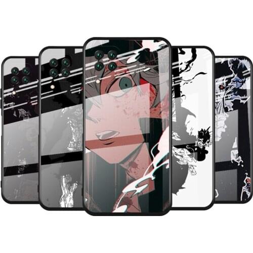 Tempered Glass Cover Anime Black Clover For Huawei Y6 Y7 Y9 Y5P Y6P Y8S Y8P Y9A P Smart Z 2019 2020 2021 Phone Case