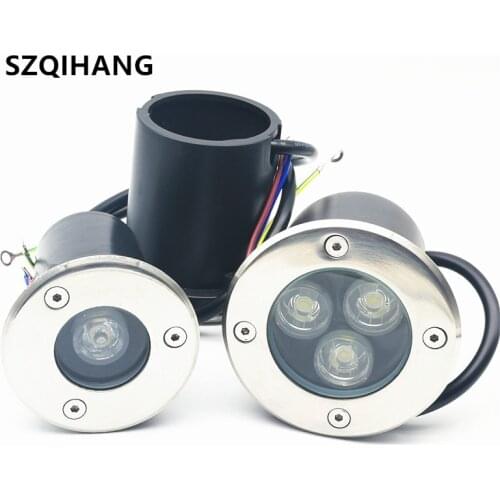 DHL Free shipping Waterproof 3W 9W LED Buried Lights IP68 Recessed Step Underground Light Lamps Patio Path Outdoor Lighting