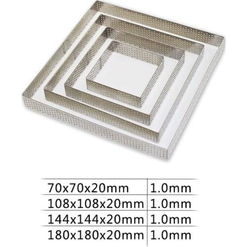 Pizza Fruit Pie Pastry DIY Decoration Mould Square Rectangle Stainless Steel Cake Making Molds Practical Kitchen Baking Tools