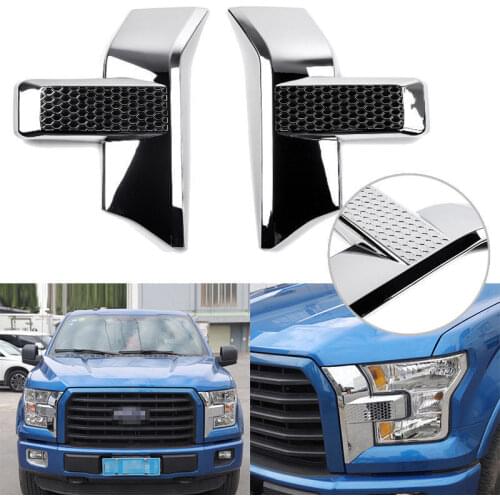 Chrome Front Bumper Headlight Grille Cover Trims Fit 2015+ for Ford F150 Accessories