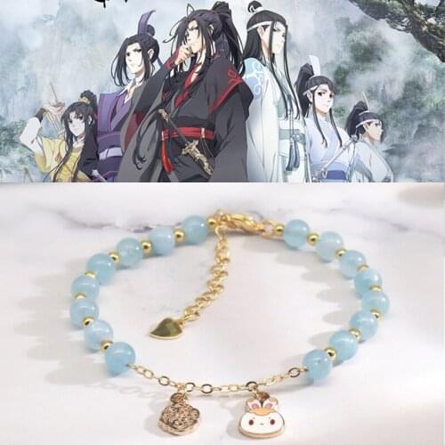 Grandmaster of Demonic Cultivation Mo Dao Zu Shi Wei Wuxian Wangji Jiang Cheng Crystal Bracelet Wristband Jewelry Cosplay Gifts