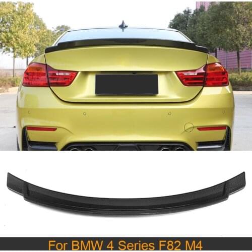 Carbon Fiber Rear Trunk Wing Spoiler For BMW 4 Series F82 M4 Coupe 2 Door 2014 - 2019 Car Rear Trunk Boot Lip Wing Spoiler