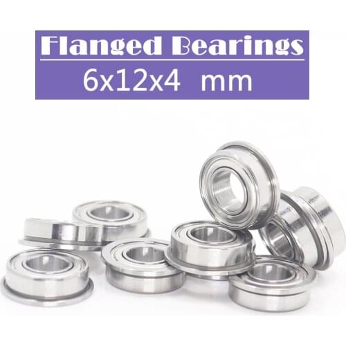 MF126ZZ Bearing ABEC-5 (10PCS) 6*12*4 mm Miniature Flanged MF126Z Ball Bearings MF126 ZZ