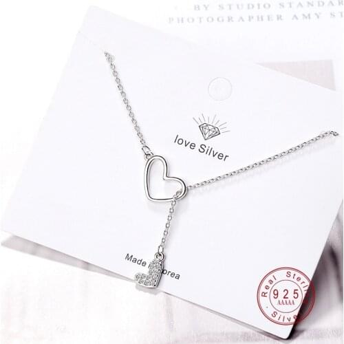 2019 New Fashion Silver Color Infinity Double Forever Love Chain Pendant Necklaces for Women Wedding Jewelry Gifts Wholesale