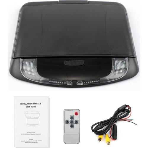 New 9 inch 800*480 Screen Car Roof Mount LCD Color Monitor Flip Down Screen Overhead Multimedia Video Ceiling Roof mount Display