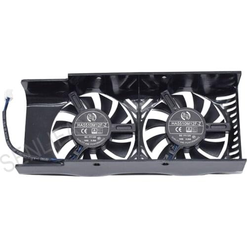 For MSI Geforce GTX 1050 2GT LP GTX 1050Ti 4GT Graphic Card Cooling Fans HA5510M12F-Z 0.20A 2Lines Dual Fan Assembly A Pair Fans