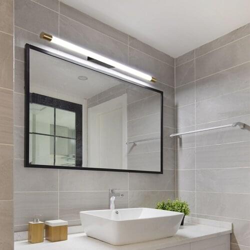 Simple Modern Nordic Staircase Aisle Creative Long Strip Mirror Wall Lamp Led Front Bathroom Lighting