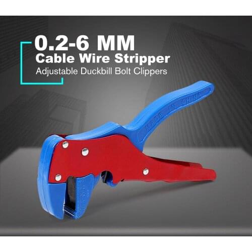 0.2-6 Square MM Adjustable Automatic Cable Wire Stripper With Cutter Duckbill Bend Nose Bolt Clippers Wire Stripping Tool
