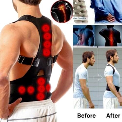Fajas Para Adjustable Magnetic Posture Shoulder Corrective Corset Back Brace Belt Lumbar Support Straight Corrector Shapewear