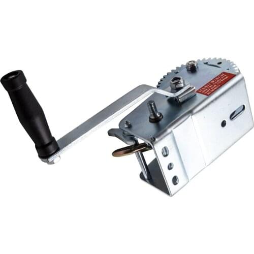 Nylon Strap 2 Gear 2000lbs Hand Winch Hand Crank ATV Trailer Boat Steel Frame 6M