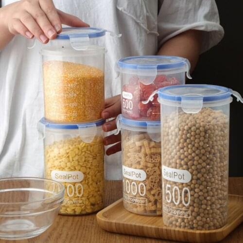 Thickened Airtight Jar Food Container Kitchen Organizer Plastic Containers Moisture-Proof Grains Dried Fruit Jar Storage Box