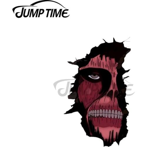 JumpTime 13 x 3cm For Shingeki no Kyojin SNK Funny Car Sticker Cartoon Windows Decal Occlusion Sunscreen Scratch Car Assessoires