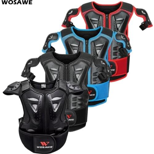 WOSAWE Kids Body Chest Spine Protector Protective Guard Vest Cycling Jacket Children Amour Gear for Motocross Dirt Bike Skating