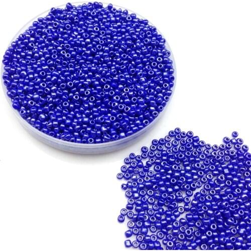 16g 1000X 2mm 12/0 AB Royal Blue Color Round Opaque Loose Spacer Beads Cezch Glass Seed Beads Handmade Jewelry DIY Garment Bead