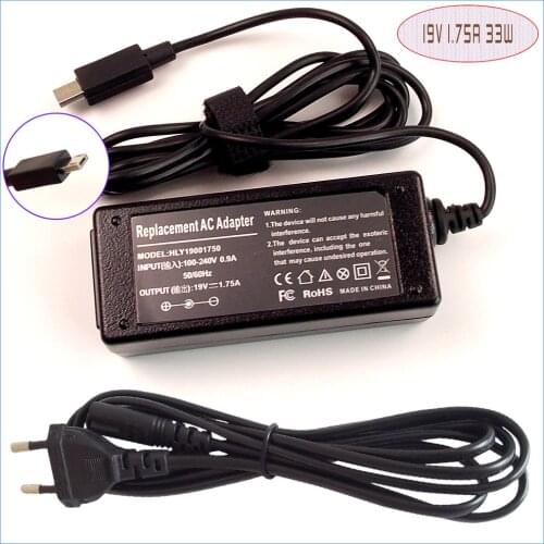 Laptop Netbook Ac Adapter Power Supply Charger 19V 1.75A For ASUS Eeebook X205 X205T X205TA E202 E202SA E202SA3050 E205SA