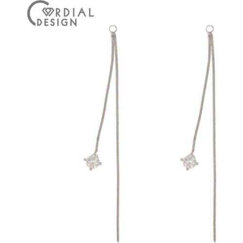 Cordial Design 30Pcs 5*62MM Earrings Accessories/DIY/CZ Charms/Genuine Gold Plating/Jewelry Findings & Components/Hand Made