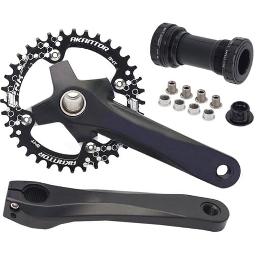 Mountain Bike Crankset with Bottom Bracket Bicycle Accessories for Bike Crank Chainwheel Replacement