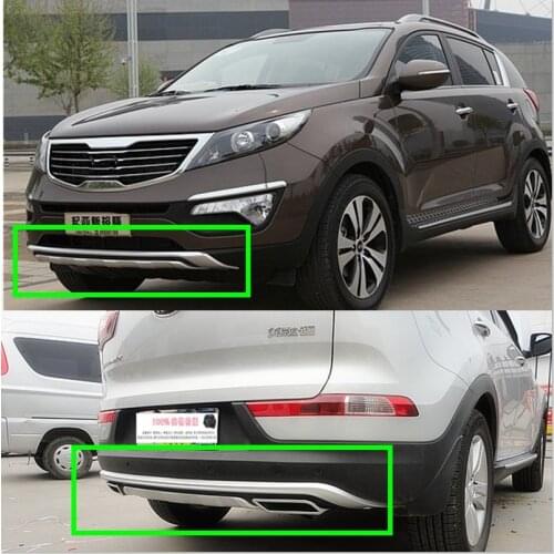 Auto Parts ABS Front+Rear bumper cover trim Car Bumper Protector Guard Skid Plate fit for 2011-2016 KIA Sportager Car styling