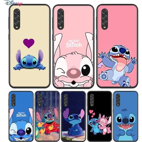 Black Soft Cute Lilo Stitch For Samsung Galaxy A90 A80 A70 A70S A60 A50 A40 A30 A30S A20S A20E A10 A10E Phone Case