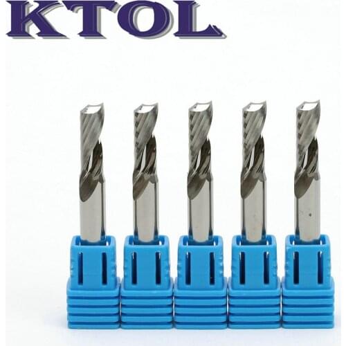 SHK-6.35mm CEL-12.7mm Single Flute Solid Carbide End Mill Set Woodworking Cutting Tools,HI Quality CNC Wood Bit Milling Cutter