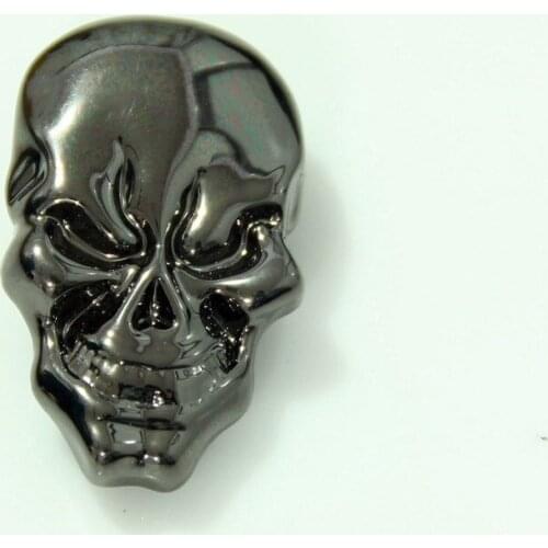 KB703) Wholesale 50pc 1''(2.7cm) Skull Screwback Concho Leathercraft Gunmetal