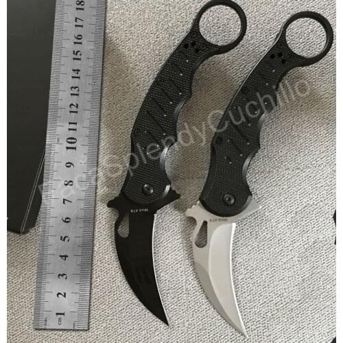 Best Claw Karambit 690 Pocket Folding Claw Knife G10 Handle Training Fixed Blade Knife Fishing Hunting Survival Tool xof Knives