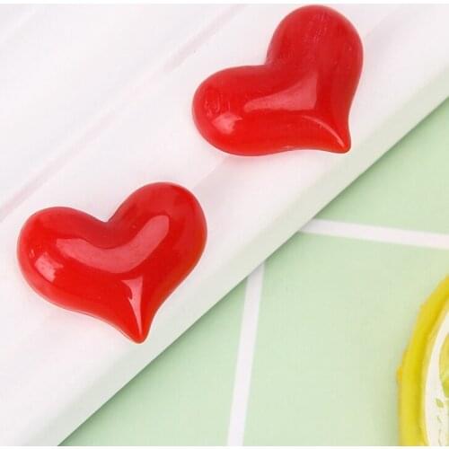 2 pieces/lot)Red heart Shape chocolate fridge magnets creative cartoon refrigerator magnetic stickers