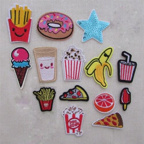 Fashion high quality different style hot melt adhesive applique embroidery patches stripes DIY accessory C411-C5428