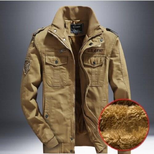 Winter Jacket Men Nice Pop Thicken Fleece Military Jackets And Coats Men Casual Cargo Windbreaker Jackets Male Outwear Coats