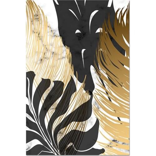 Nordic Plants Golden Leaf DIY 11CT Embroidery Cross Stitch Kits Craft Needlework Set Printed Canvas Cotton Thread Sale