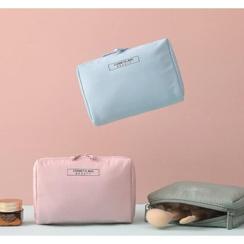 New Storage Bag Women Cosmetic Bags Simple Style Luggage Organizer Polyester Trousse Maquillage Femme Travel Girls Makeup Bags