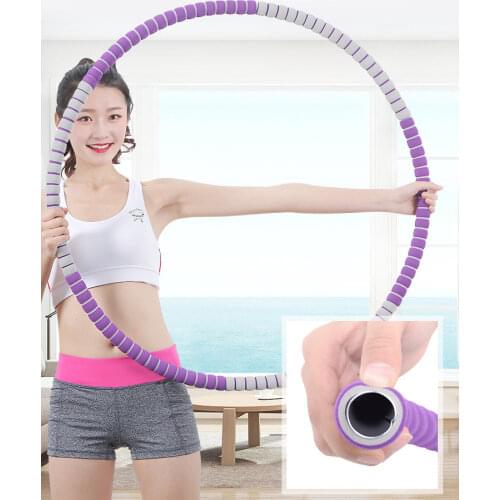 8 Section Sport Hoop Removable Exercise Hoops Crossfit Foam Waist Hoop Women Loss Weight Hoola Circle Home Gym Fitness Equipment